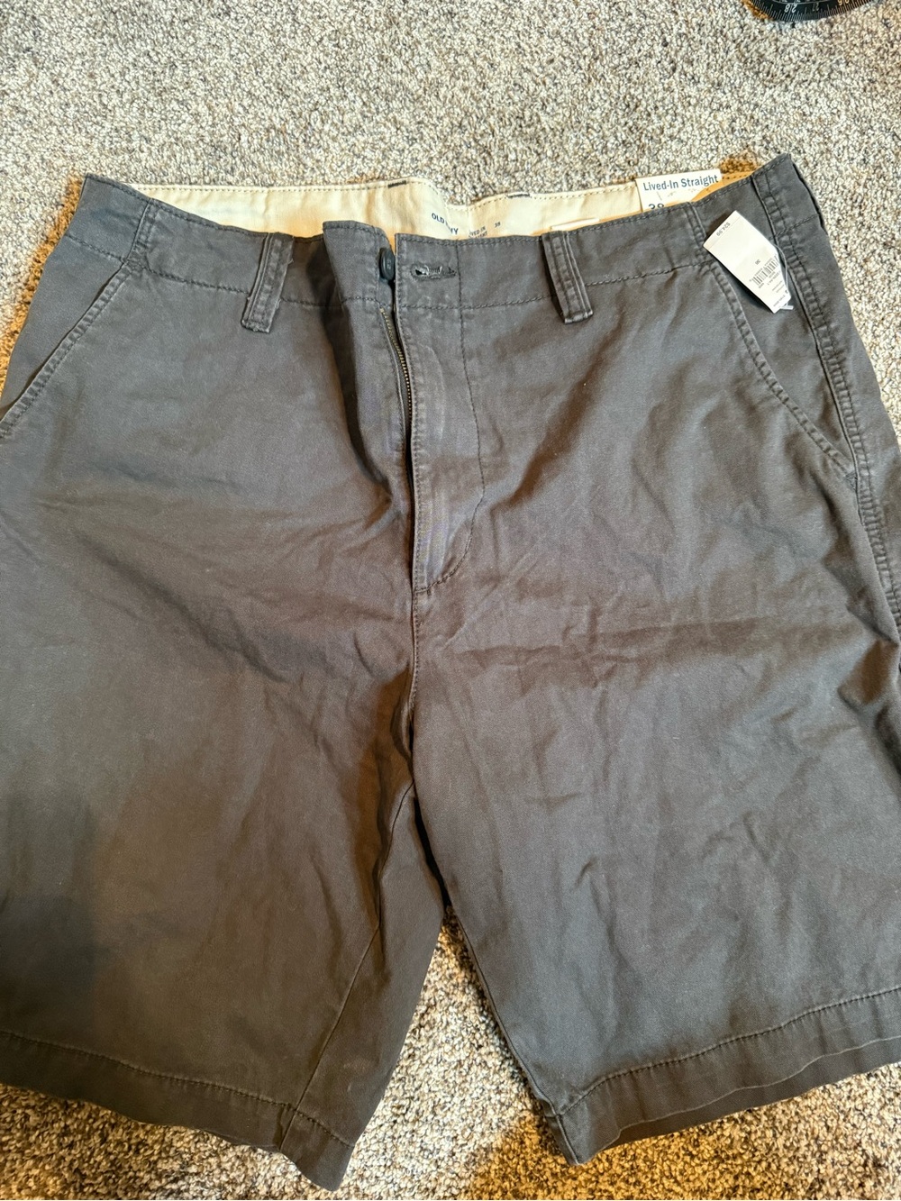 Old Navy Men's Dark Gray Flat-Front Shorts
